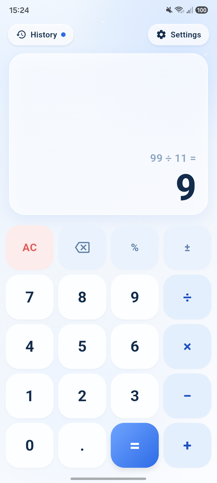 WhiteCalc calculation result